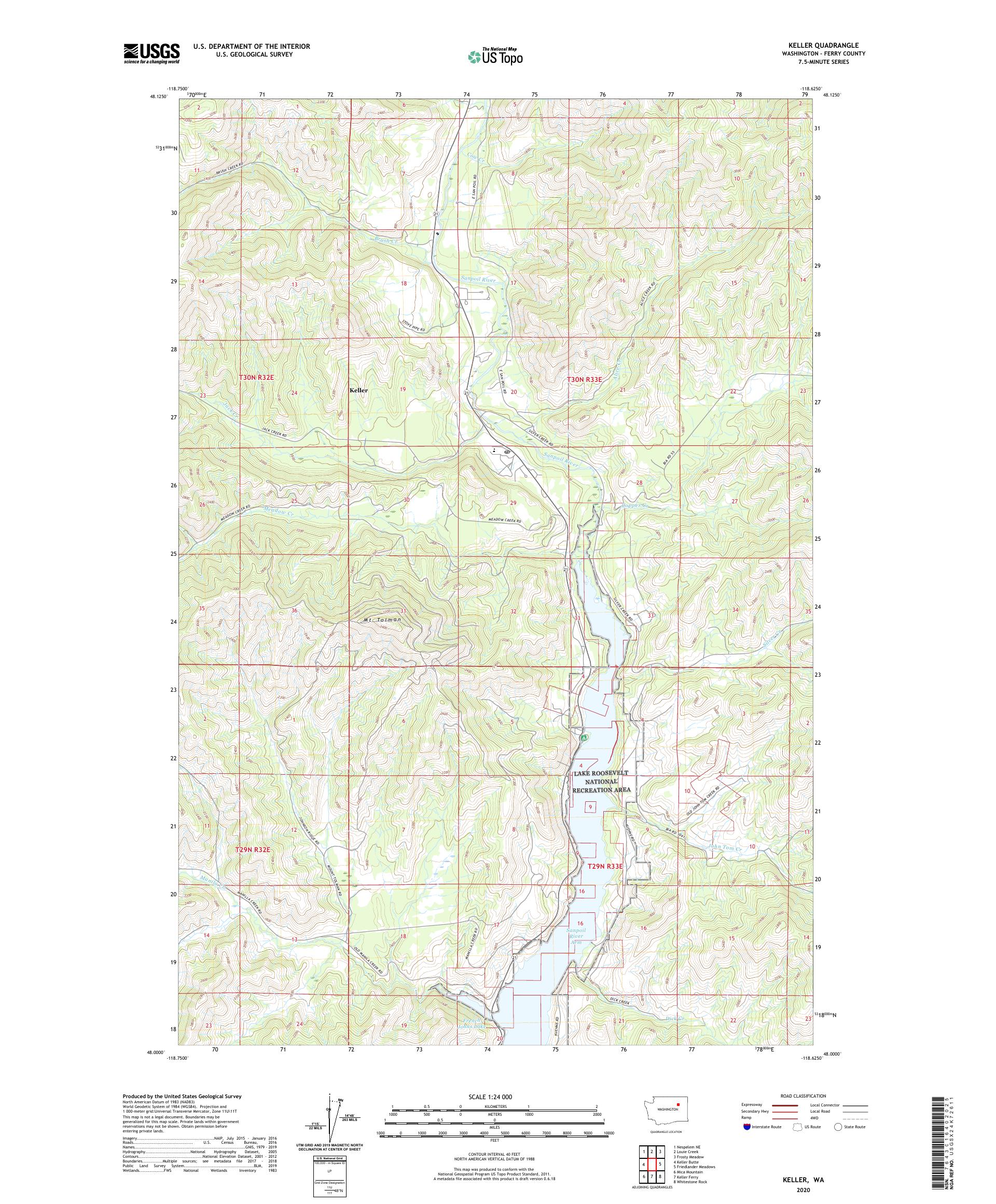 Keller Washington US Topo Map – MyTopo Map Store