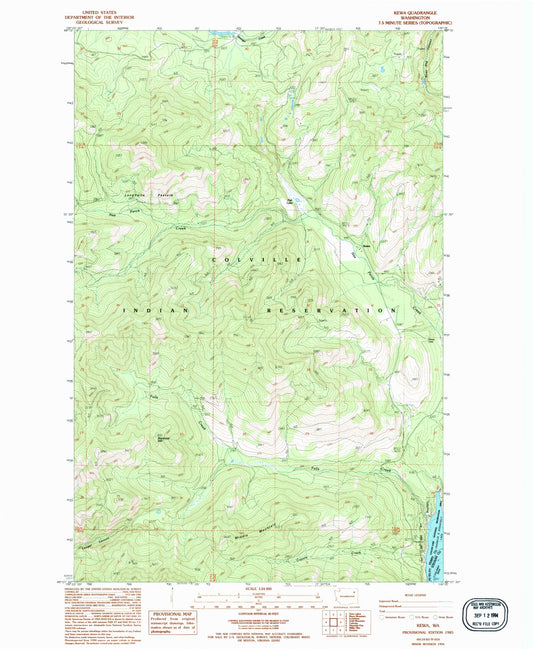 Classic USGS Kewa Washington 7.5'x7.5' Topo Map Image