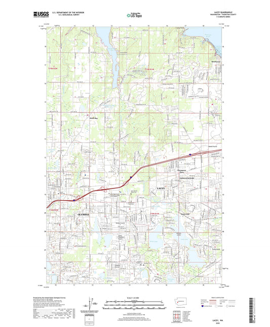 Lacey Washington US Topo Map Image