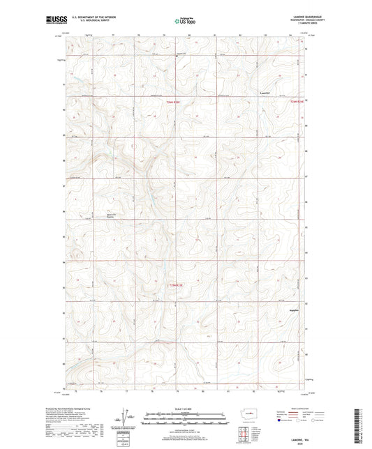 Lamoine Washington US Topo Map Image