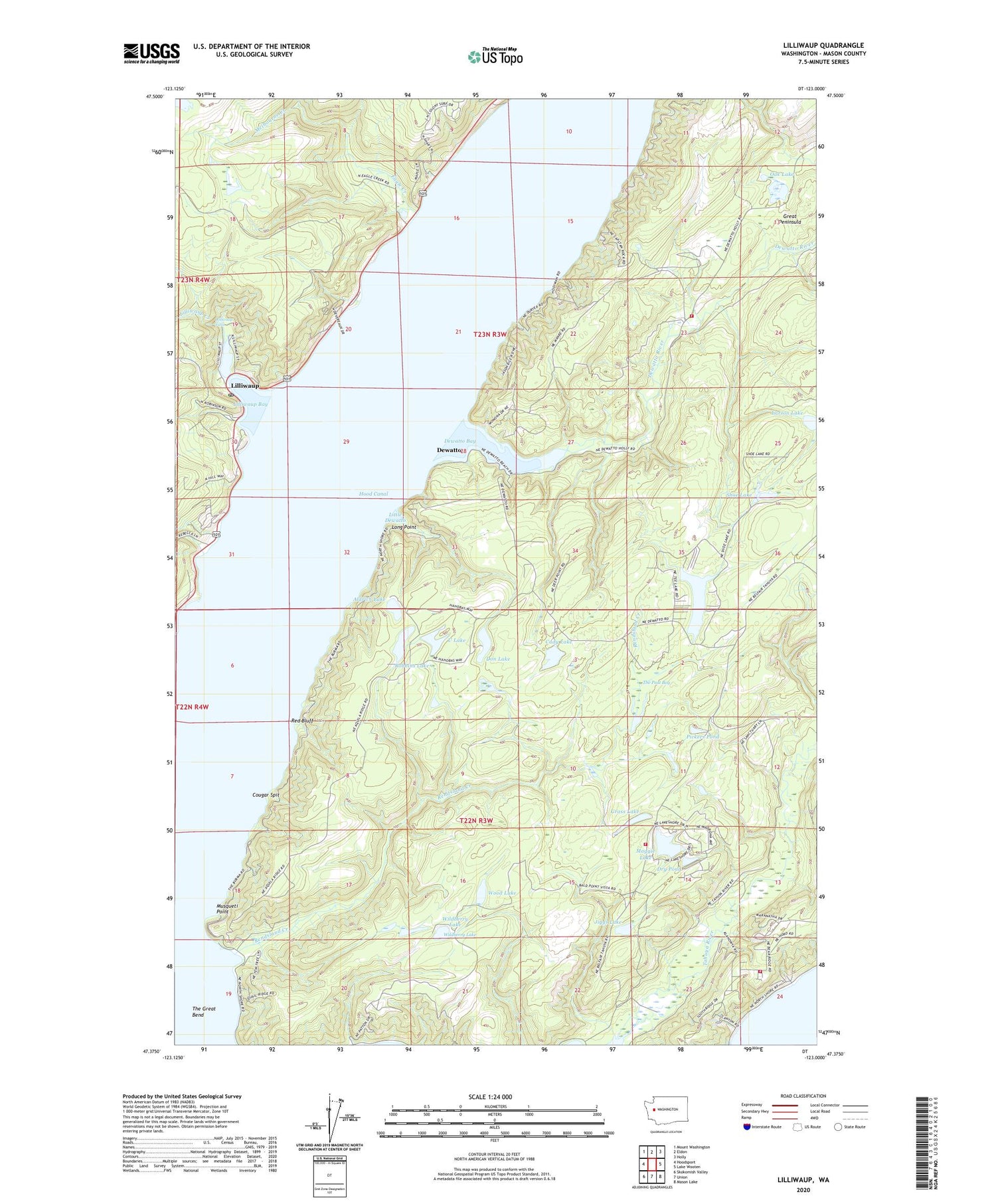 Lilliwaup Washington US Topo Map Image