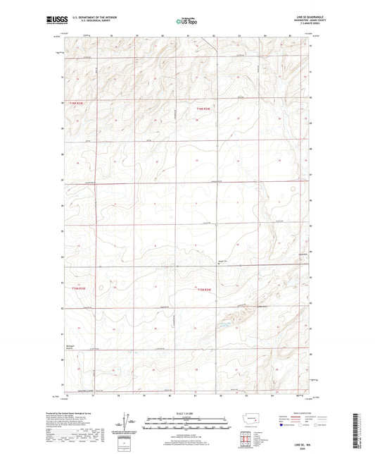 Lind SE Washington US Topo Map Image