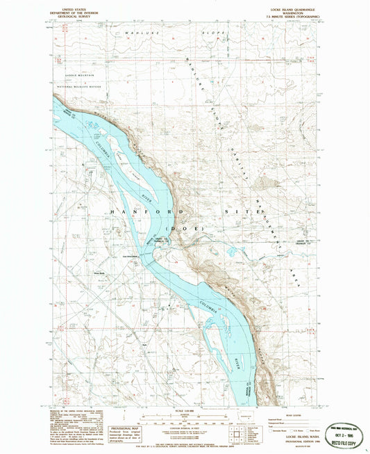 Classic USGS Locke Island Washington 7.5'x7.5' Topo Map Image