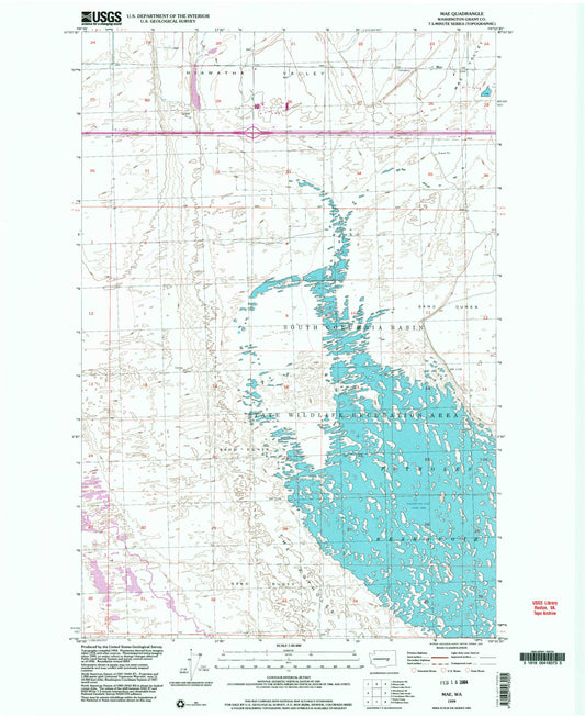 Classic USGS Mae Washington 7.5'x7.5' Topo Map Image