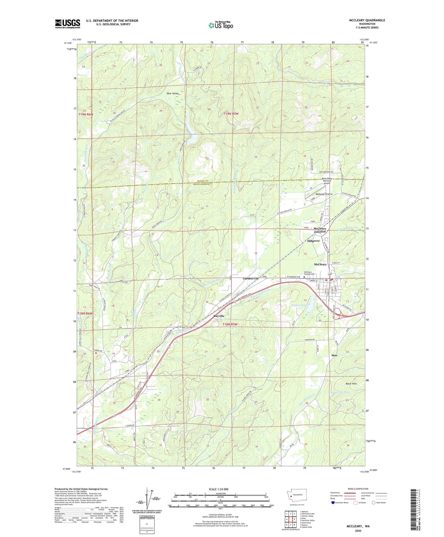 McCleary Washington US Topo Map Image