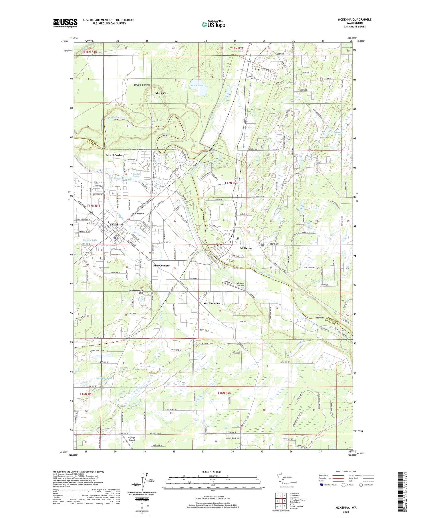 McKenna Washington US Topo Map Image