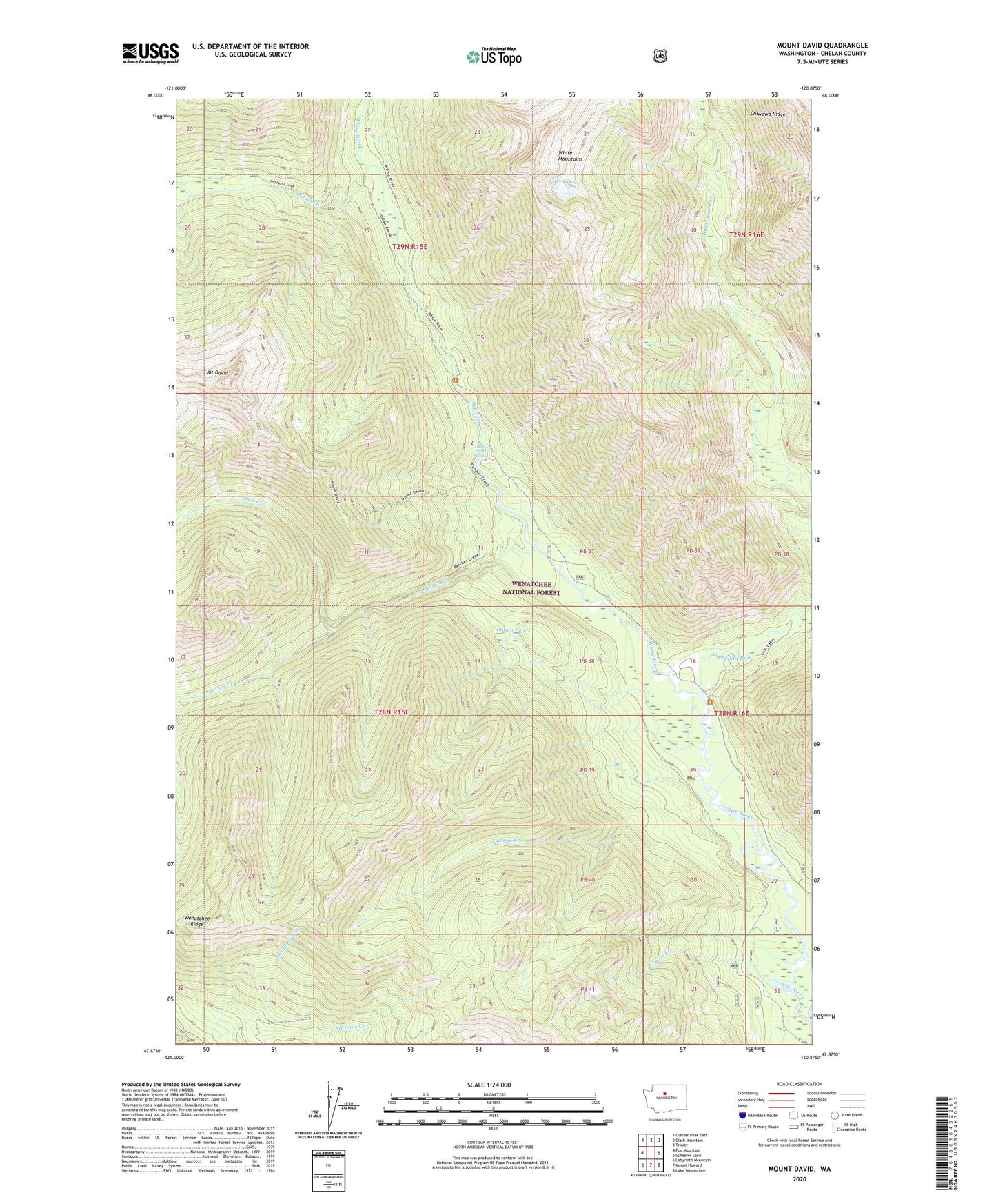 Mount David Washington US Topo Map Image