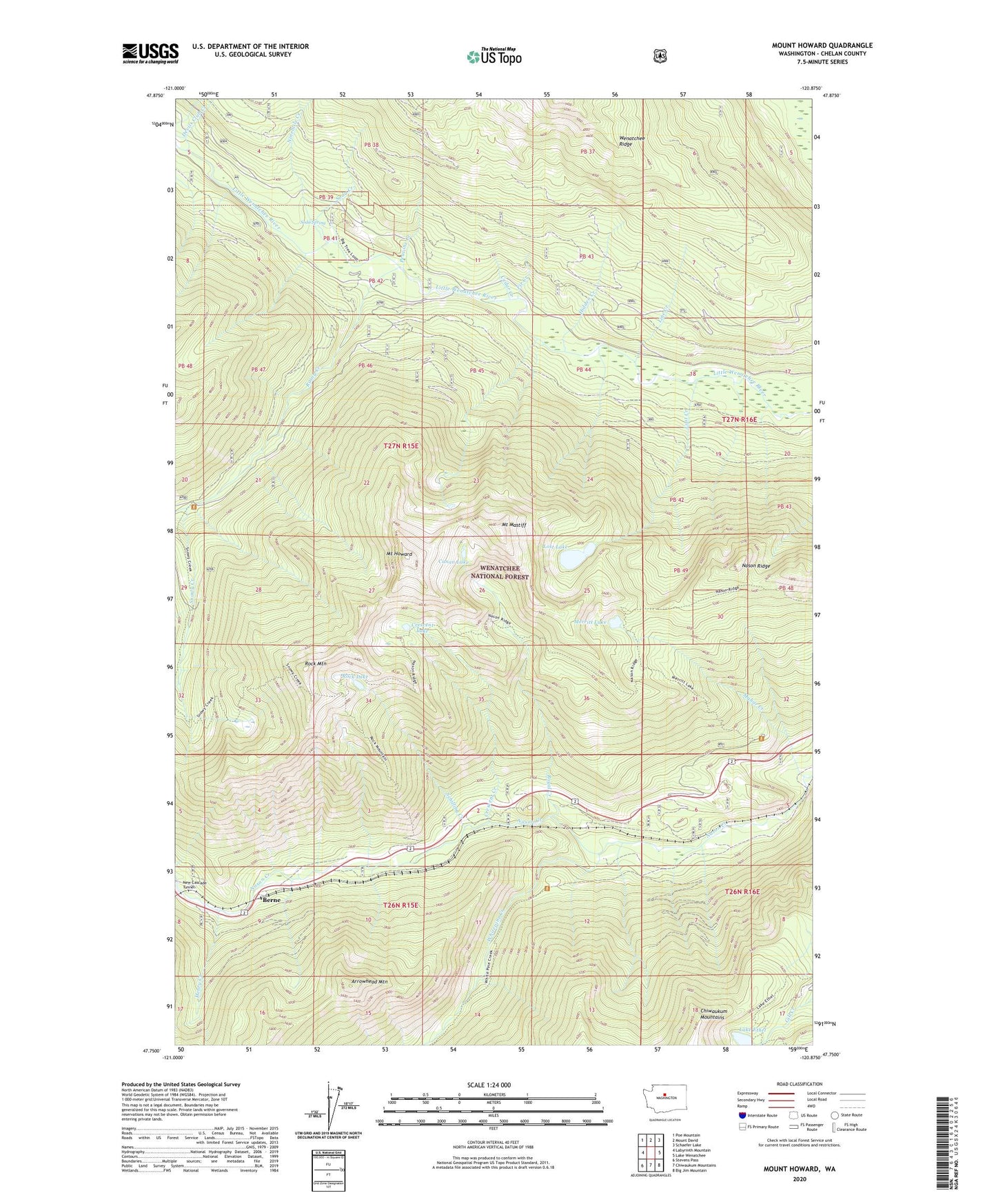 Mount Howard Washington US Topo Map Image