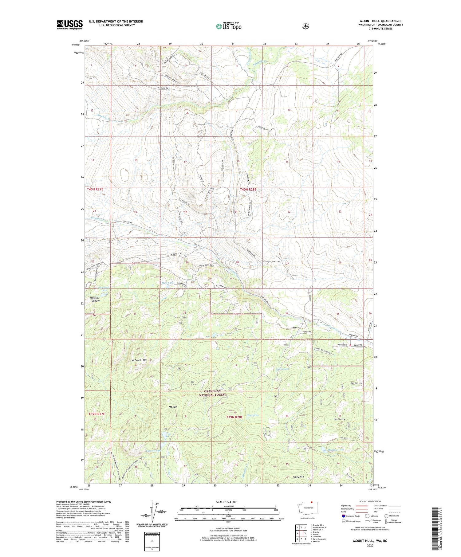 Mount Hull Washington US Topo Map Image
