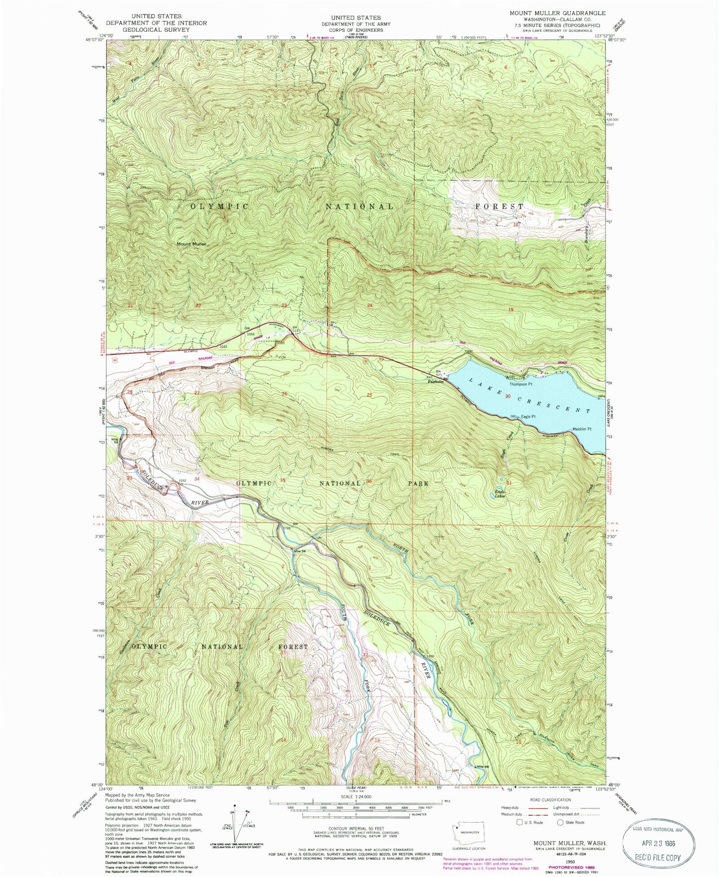 Classic USGS Mount Muller Washington 7.5'x7.5' Topo Map Image