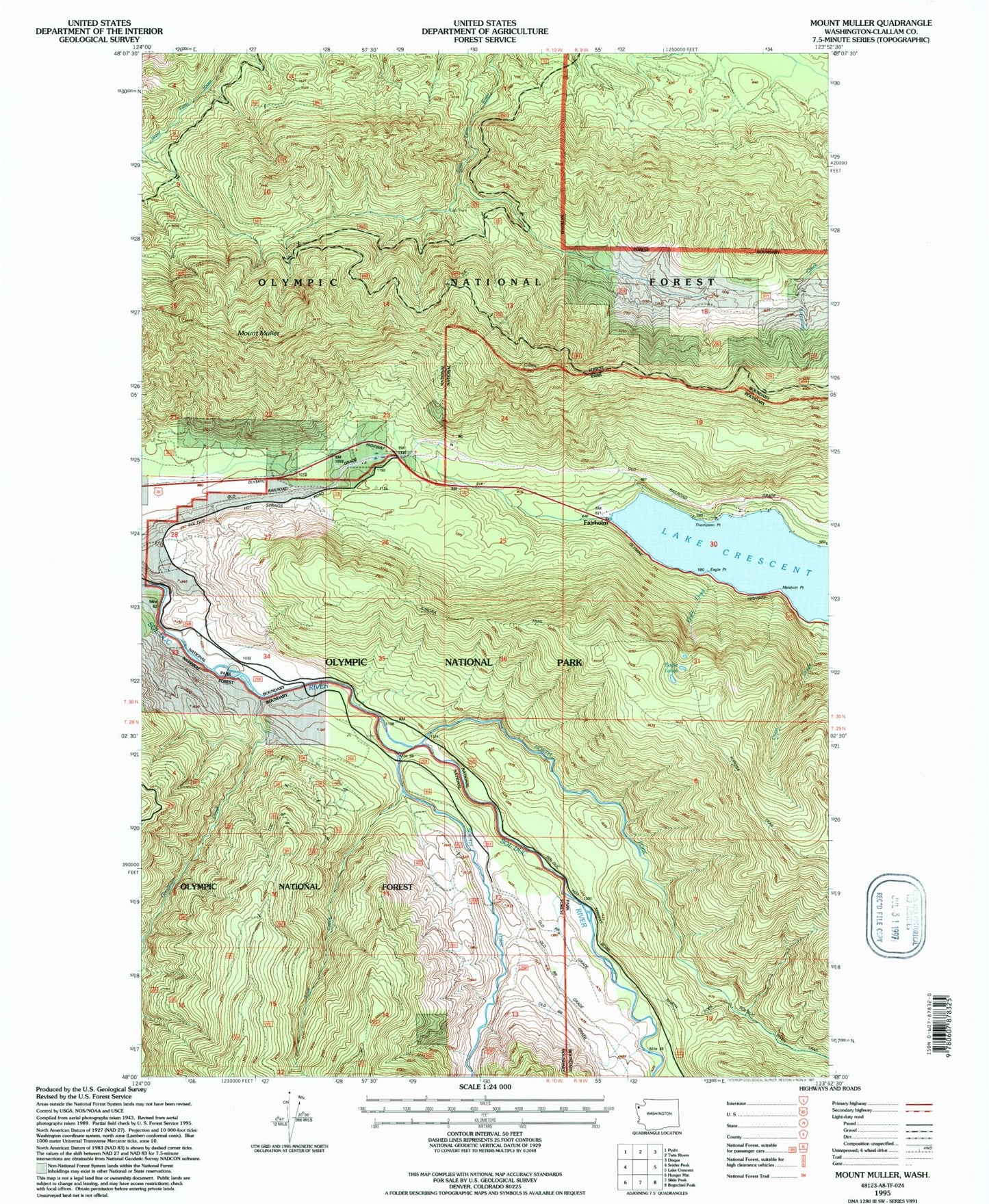 Classic USGS Mount Muller Washington 7.5'x7.5' Topo Map Image