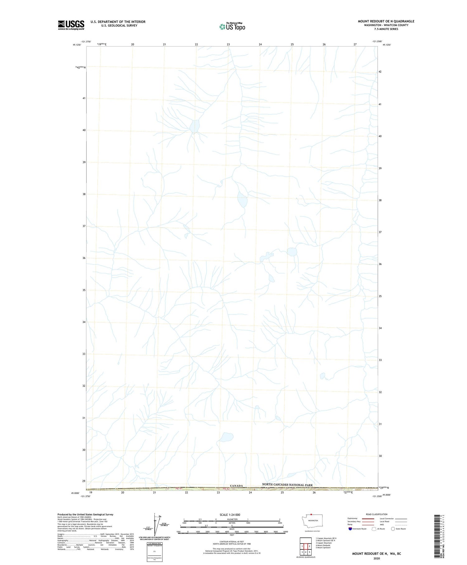 Mount Redoubt OE N Washington US Topo Map Image