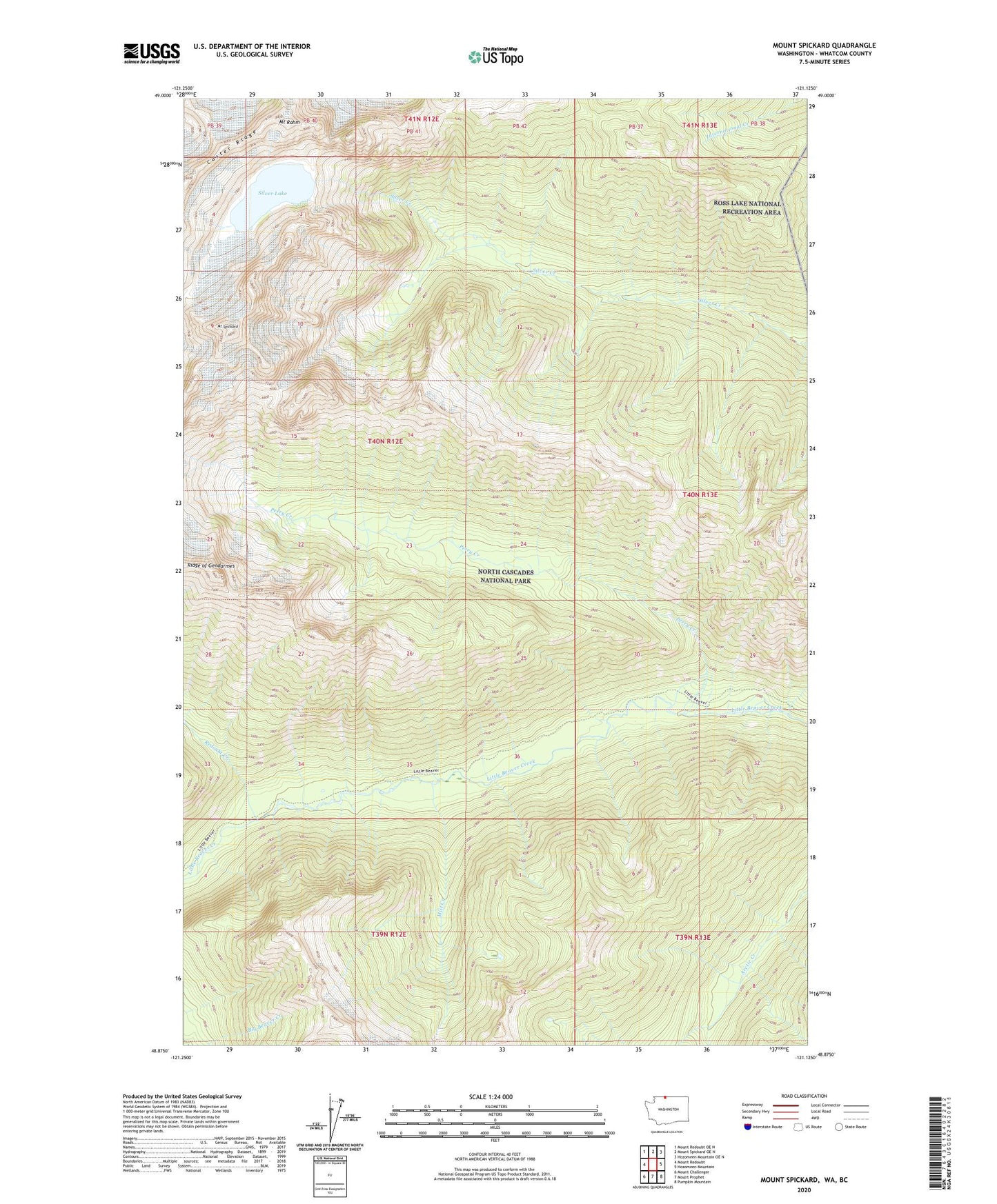 Mount Spickard Washington US Topo Map Image