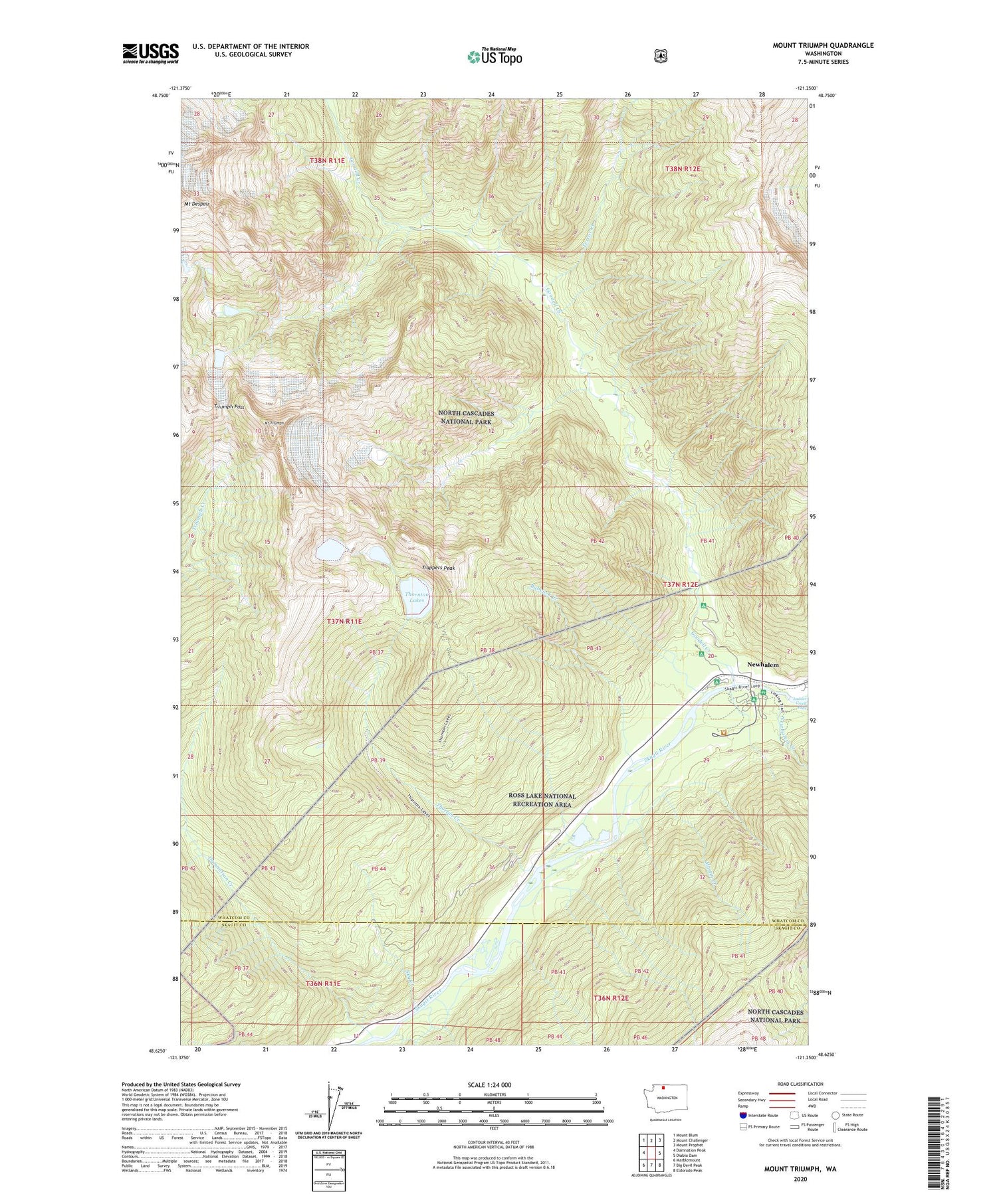 Mount Triumph Washington US Topo Map Image