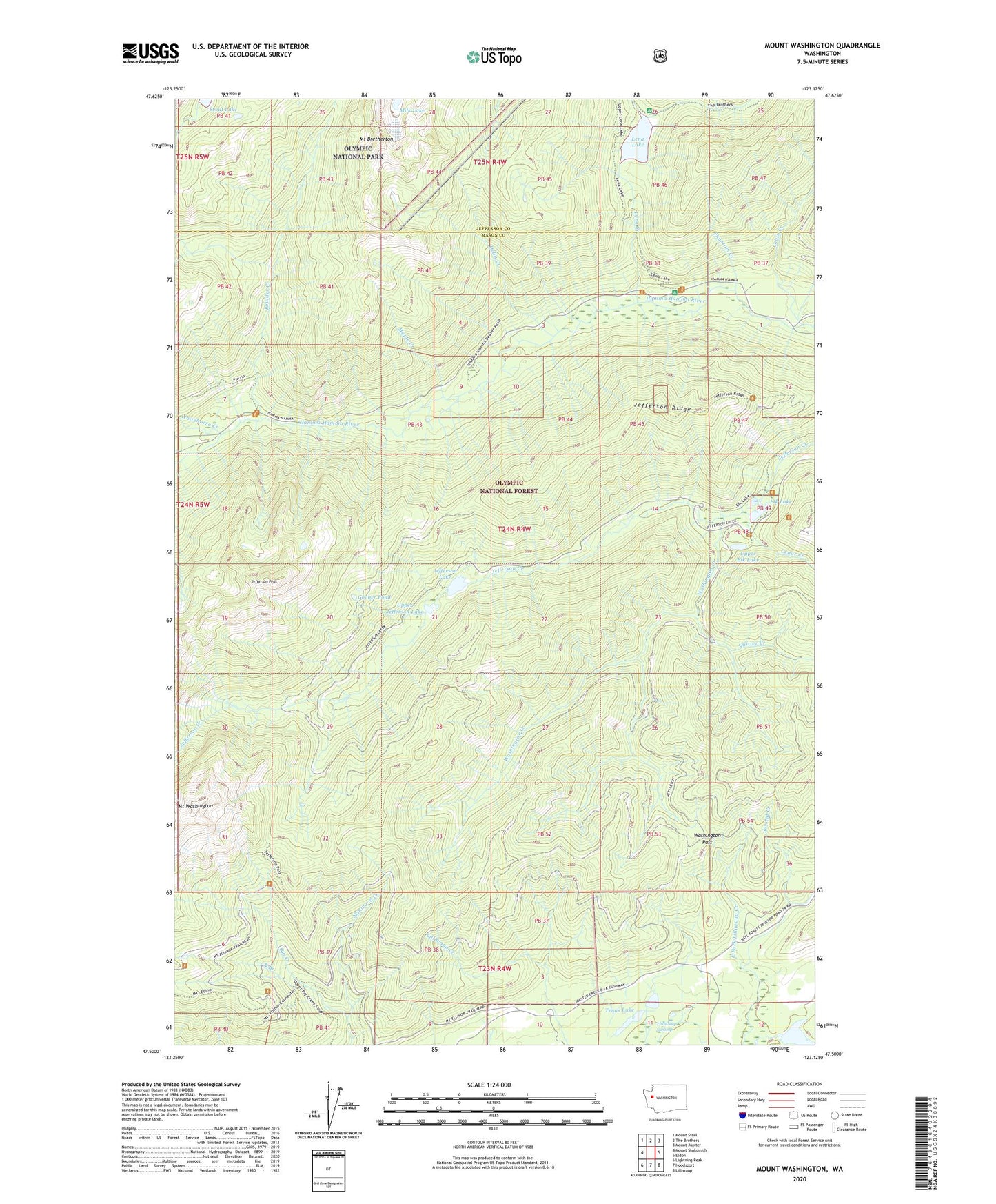 Mount Washington Washington US Topo Map Image