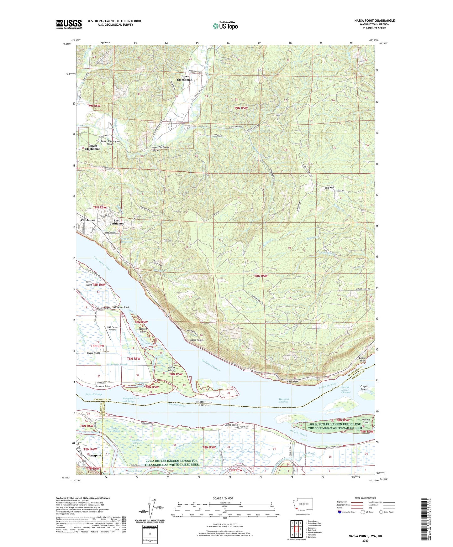 Nassa Point Washington US Topo Map Image