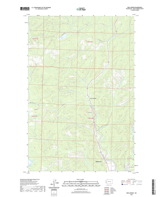 New London Washington US Topo Map Image