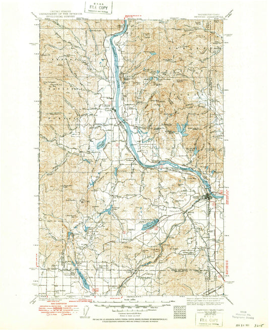 Historic 1942 New Port Washington 30'x30' Topo Map Image