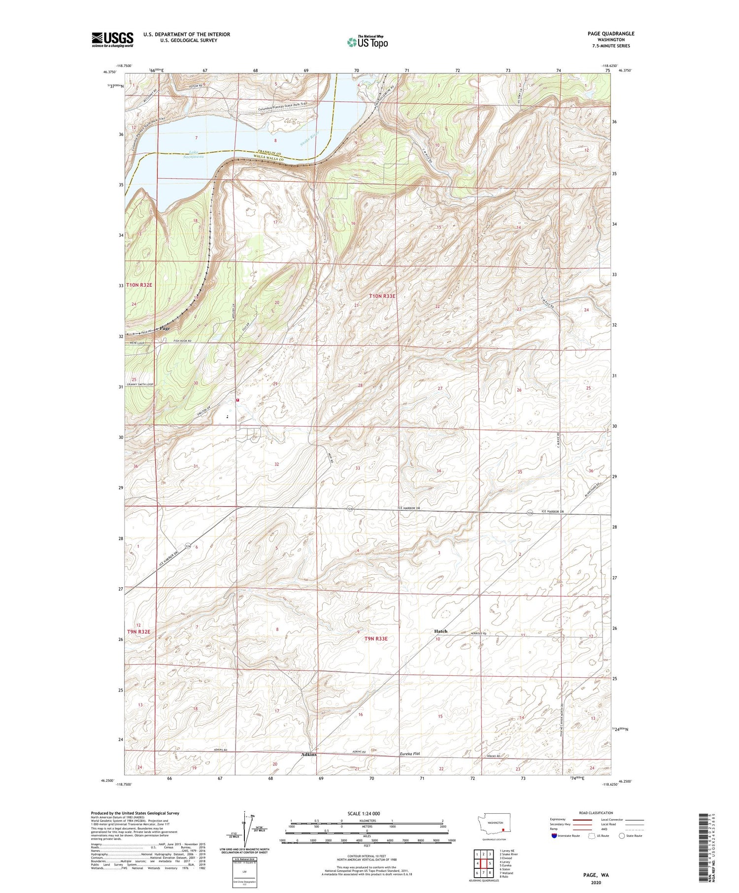 Page Washington US Topo Map Image