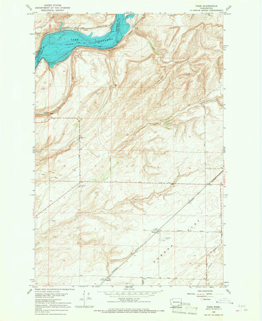 Classic USGS Page Washington 7.5'x7.5' Topo Map Image