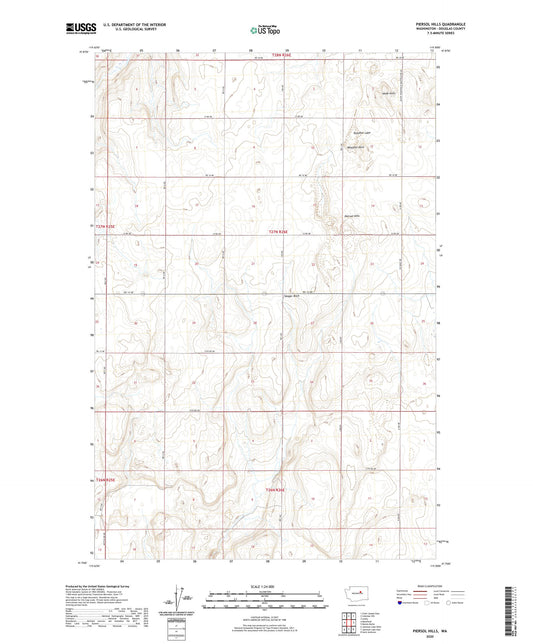 Piersol Hills Washington US Topo Map Image