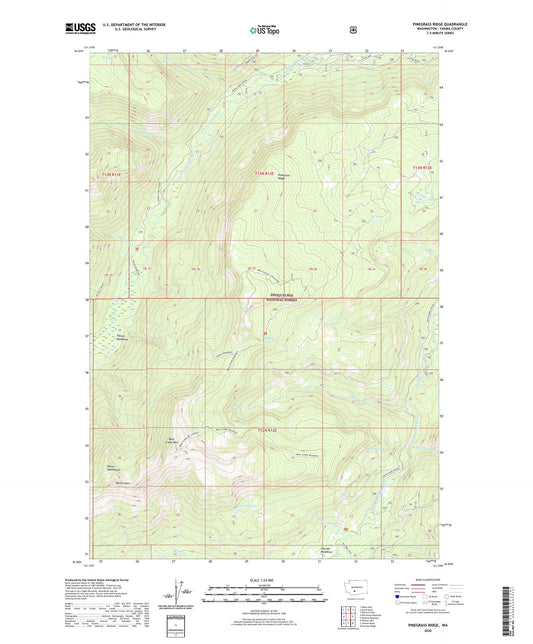 Pinegrass Ridge Washington US Topo Map Image