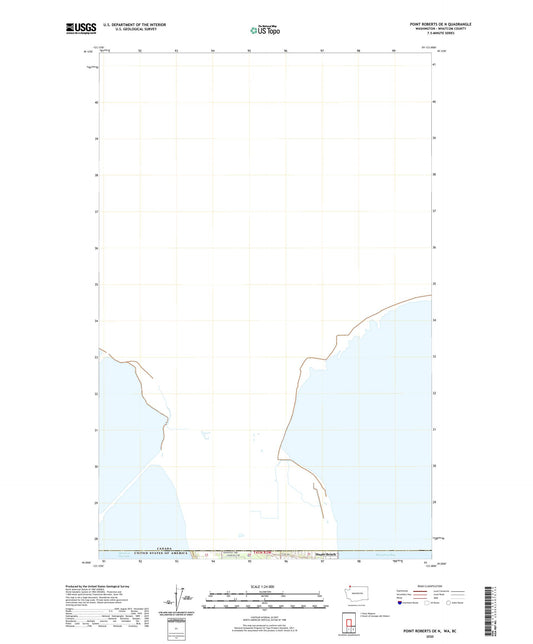 Point Roberts OE N Washington US Topo Map Image