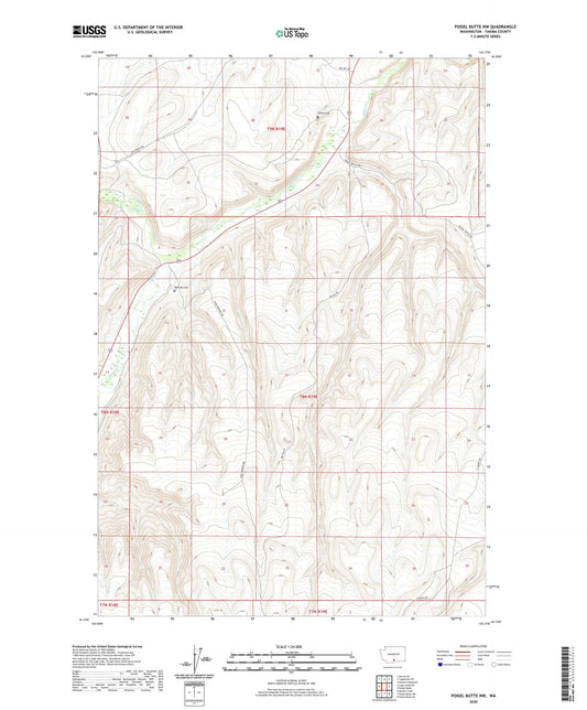 Poisel Butte NW Washington US Topo Map Image
