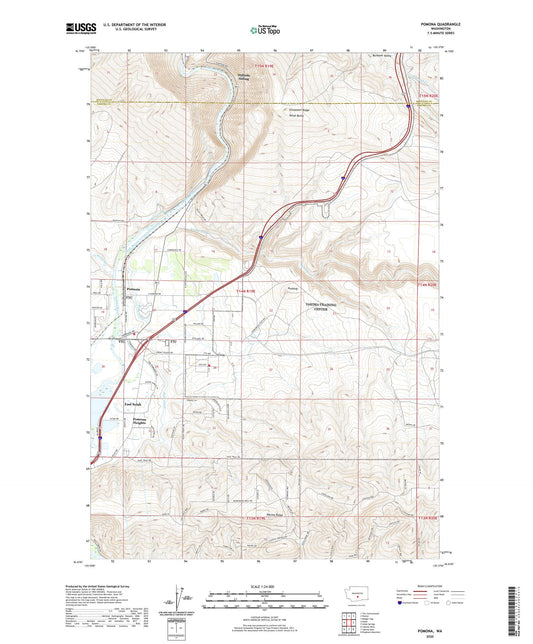 Pomona Washington US Topo Map Image