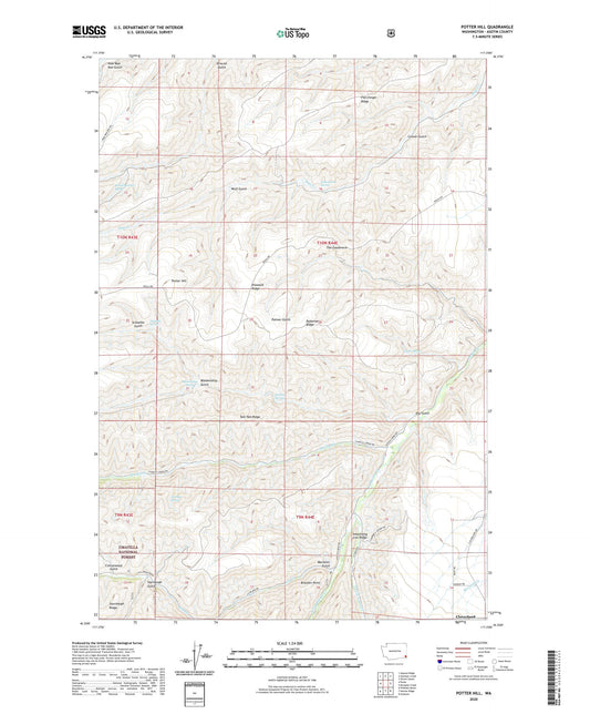 Potter Hill Washington US Topo Map Image