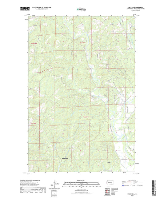Prices Peak Washington US Topo Map Image