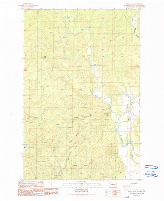 Classic USGS Prices Peak Washington 7.5'x7.5' Topo Map Image
