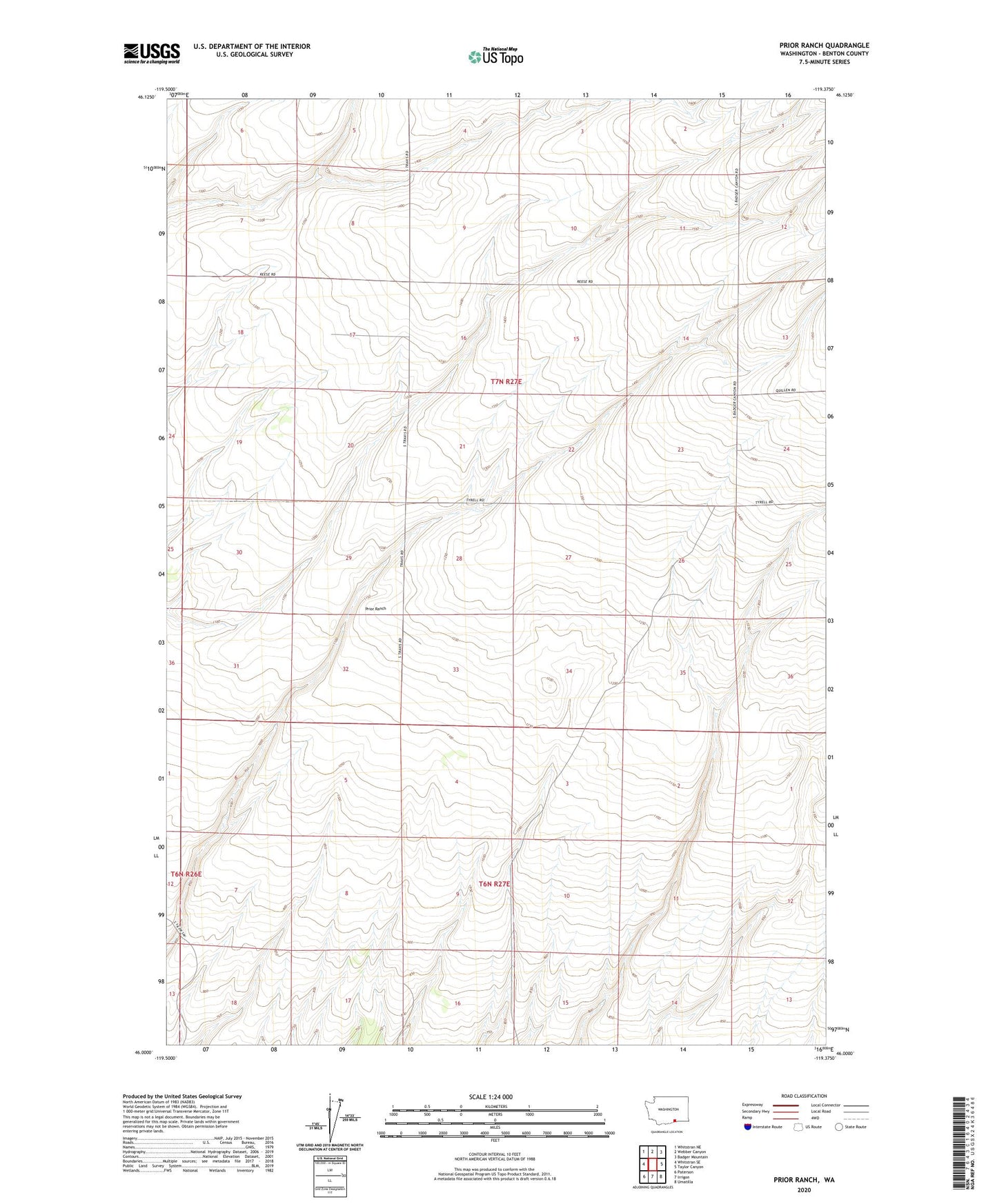 Prior Ranch Washington US Topo Map Image
