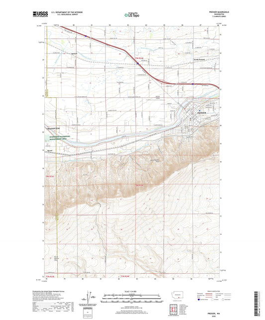Prosser Washington US Topo Map Image