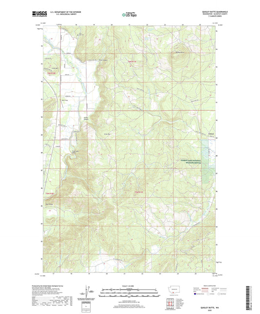 Quigley Butte Washington US Topo Map Image