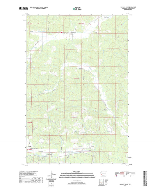 Rainbow Falls Washington US Topo Map Image