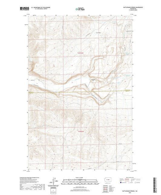 Rattlesnake Springs Washington US Topo Map Image