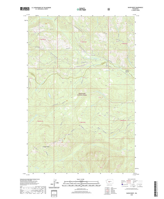 Raven Roost Washington US Topo Map Image
