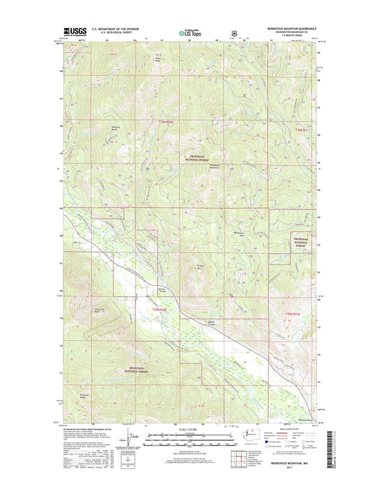Rendevous Mountain Washington US Topo Map Image