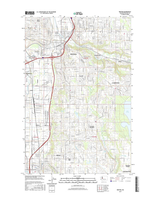 Renton Washington US Topo Map Image