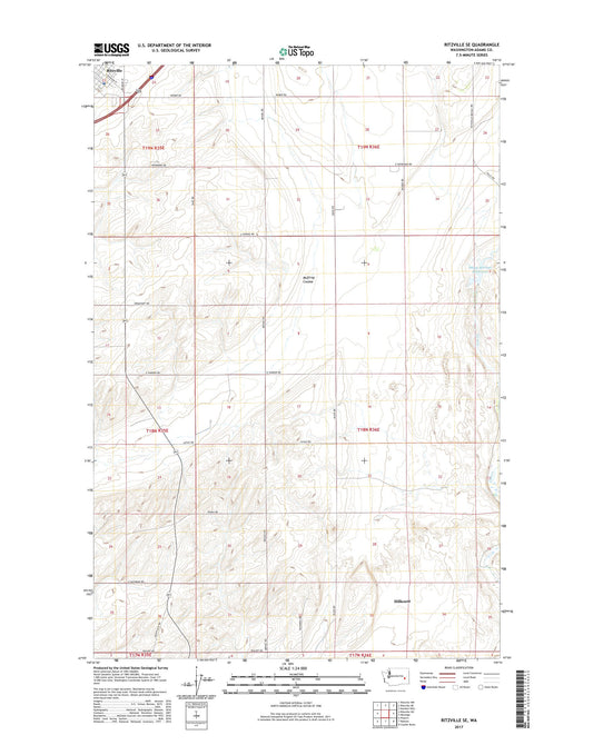 Ritzville SE Washington US Topo Map Image