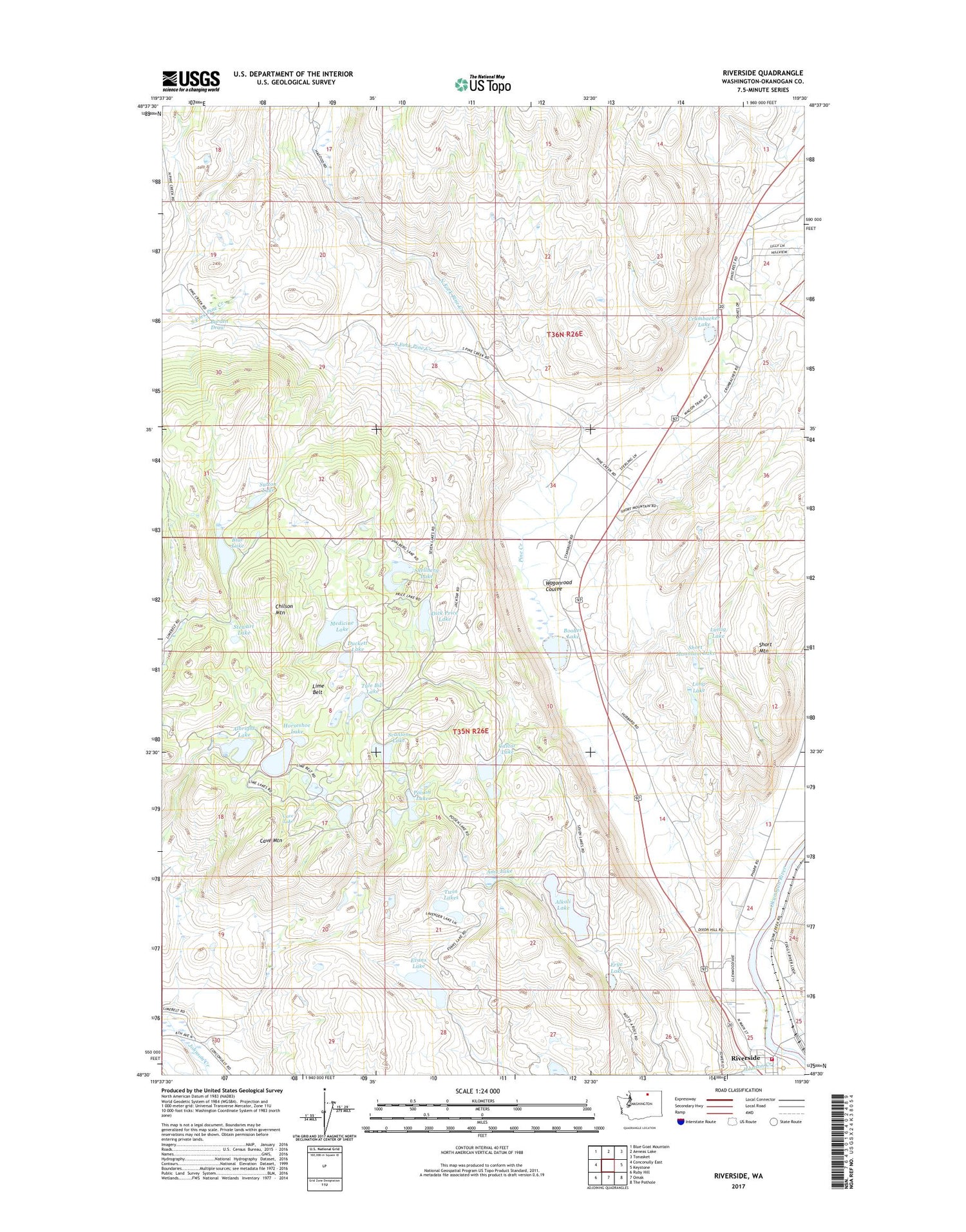 Riverside Washington US Topo Map Image