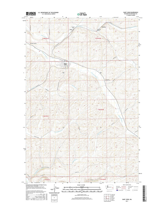 Saint John Washington US Topo Map Image