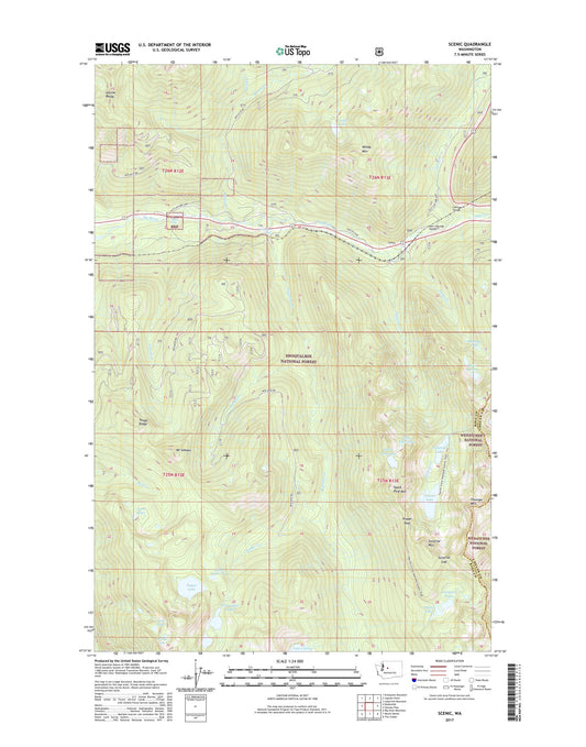 Scenic Washington US Topo Map Image