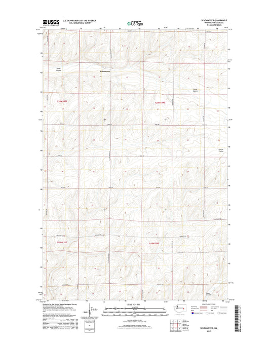 Schoonover Washington US Topo Map Image