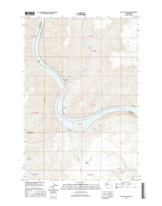 Silcott Island Washington US Topo Map Image