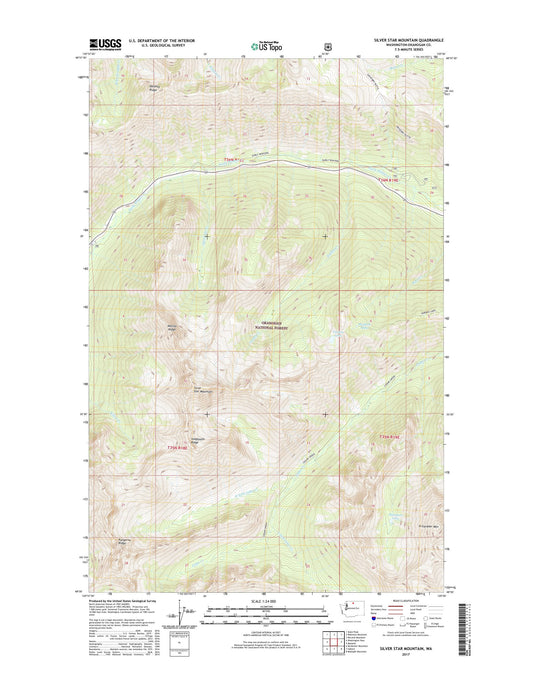 Silver Star Mountain Washington US Topo Map Image