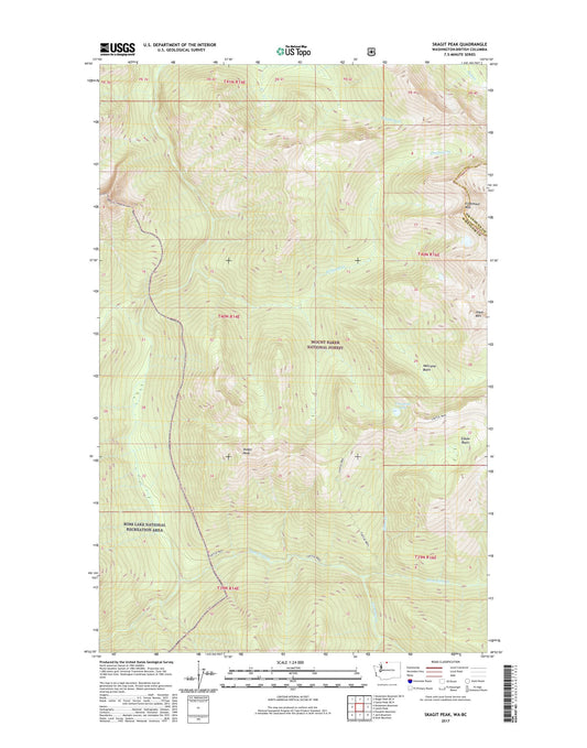 Skagit Peak Washington US Topo Map Image