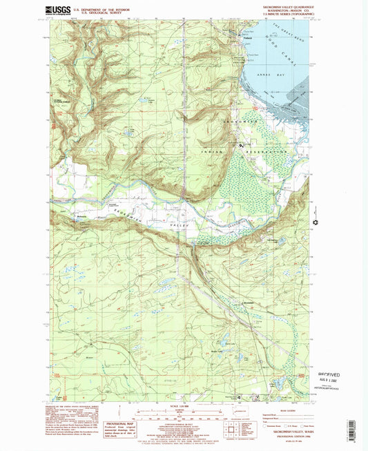 Classic USGS Skokomish Valley Washington 7.5'x7.5' Topo Map Image