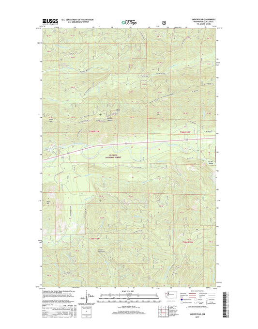 Snider Peak Washington US Topo Map Image